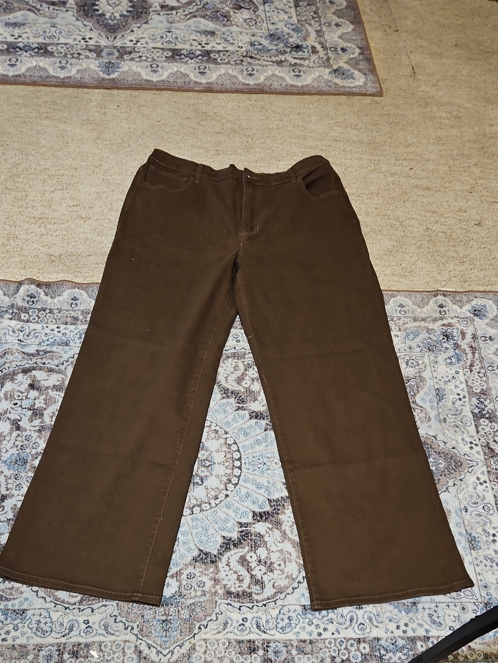 No Boundaries Brown Wide-Leg Jeans - Dark Brown Flare